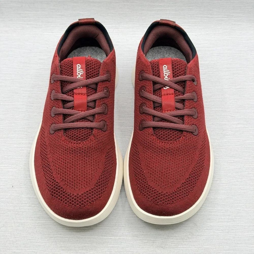 Allbirds Tree Runners Men's 8 Sneakers Red TRG8 Merino Wool Burgundy